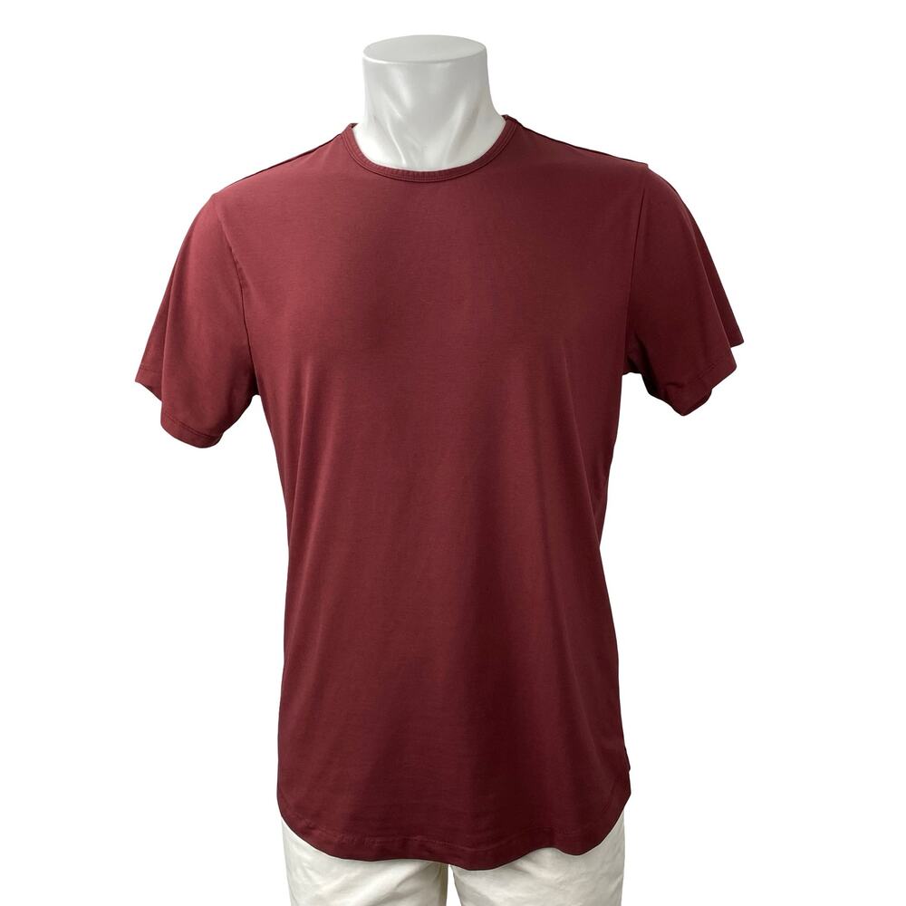 Cuts Men's Red Crew Neck Short Sleeve Casual Basic Plain T Shirt Tee Top Size M